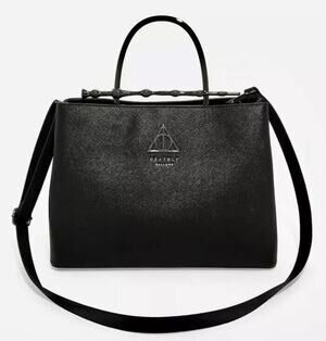 Loungefly Harry Potter Deathly Hallows Elder Wand Crossbody Bag Purse All Black